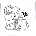 Inverno - Babar faz boneco de neve