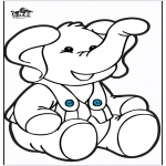 Cartões de picotar - Cartão de Furar Elefante 2