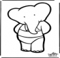 Cartão de picotar - Babar 1