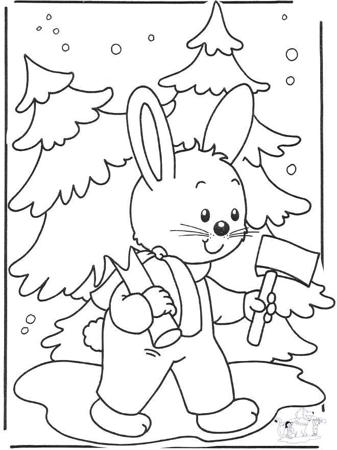 coelho para colorir. girlfriend Desenho De Coelho #3 para coelho para colorir. Coelho na neve