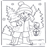 Natal - Criança com árvore de Natal