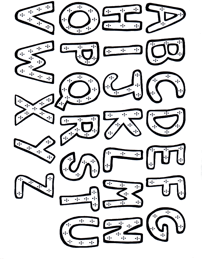 full alphabet coloring page  Alfabeto para impressão, Páginas de