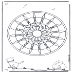 Pinturas Mandala - Animal geo mandala 4