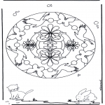 Pinturas Mandala - Animal geo mandala 7