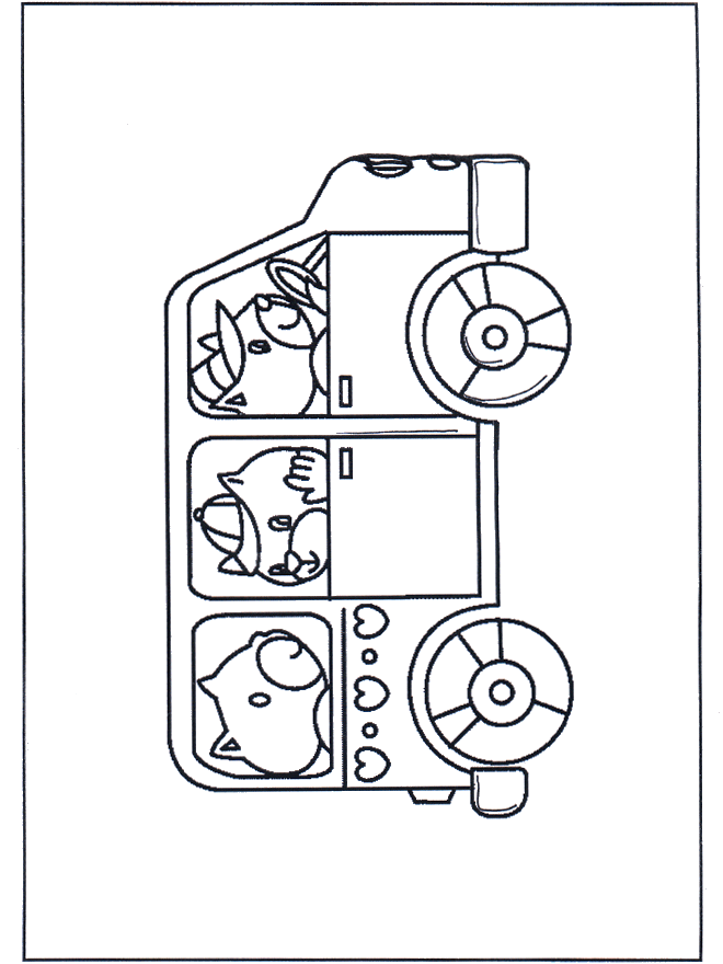 Autocarro com crianças - Escola