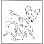 Personagens de banda desenhada - Bambi e pequeno Coelho