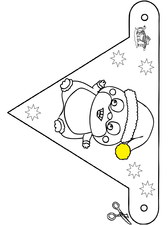 Bandeira - Natal hamster - Corta