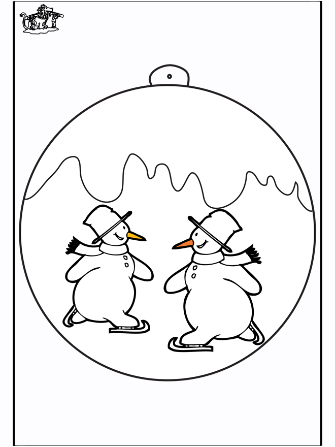 Bola de Natal - Boneco de neve - Pintando o Natal