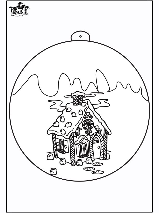 Bola de Natal - Casa - Pintando o Natal