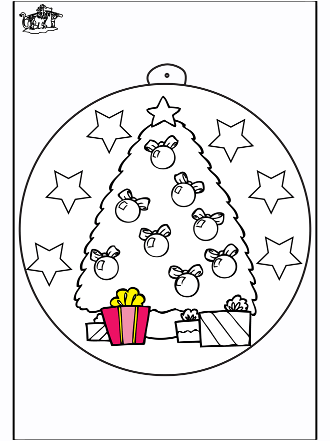 Bola de Natal com árvore de Natal - Pintando o Natal