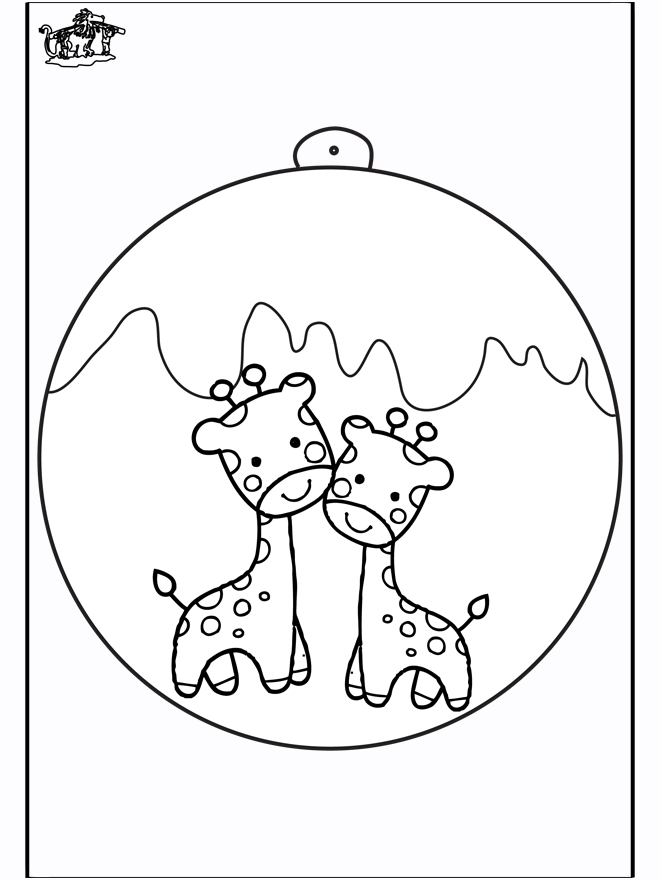 Bola de Natal - Girafa - Ofícios de Natal
