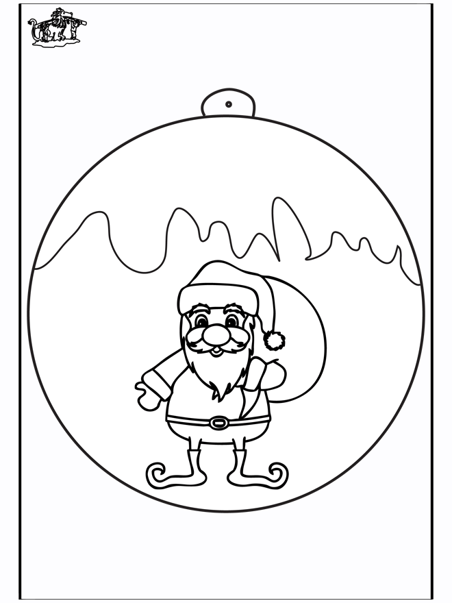 Bola de Natal - Papai Noel 1 - Pintando o Natal