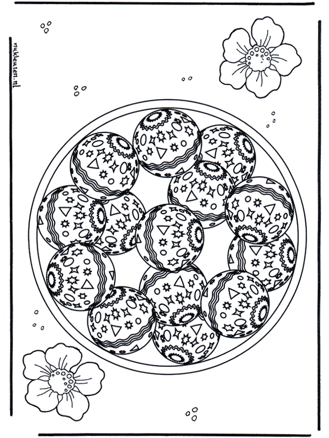 Bolas decoradas mandala - Mandala de criança