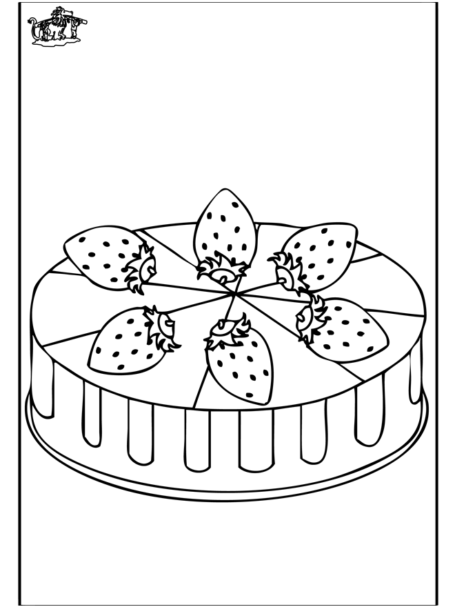 Desenho de Bolo de morango pintado e colorido por Charge o dia 17 de  Fevereiro do 2013