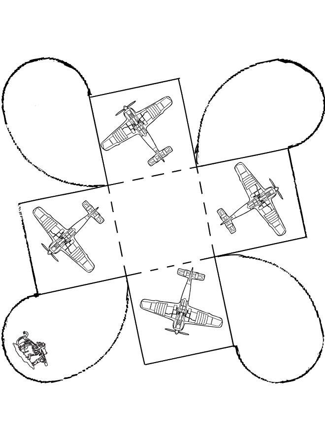 Caixa de presente - Avião - Corta