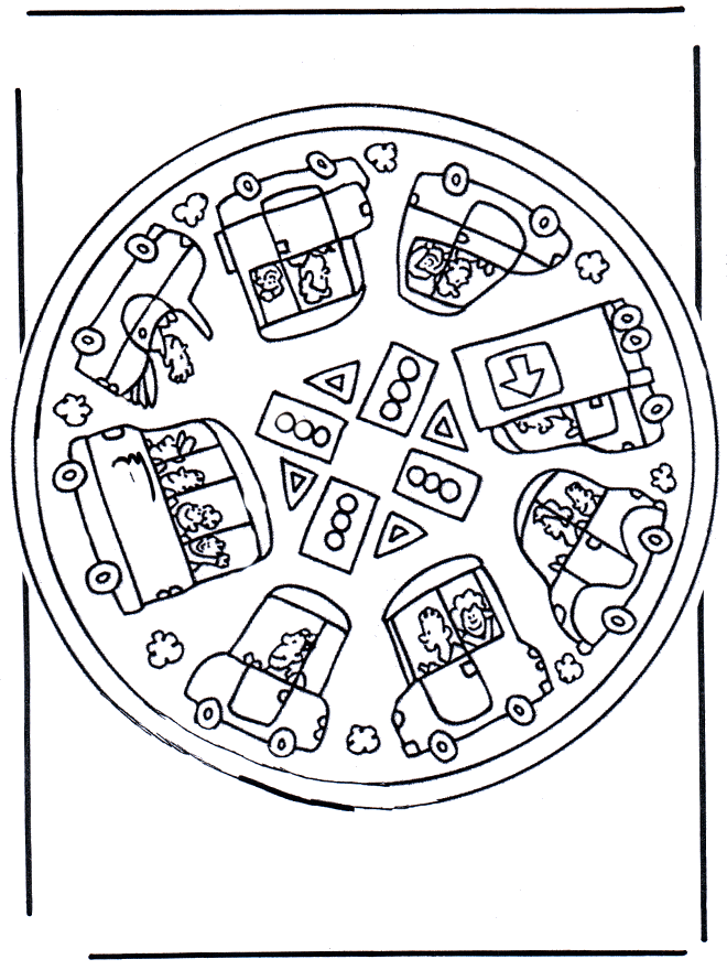 Carro mandala - Mandala de criança