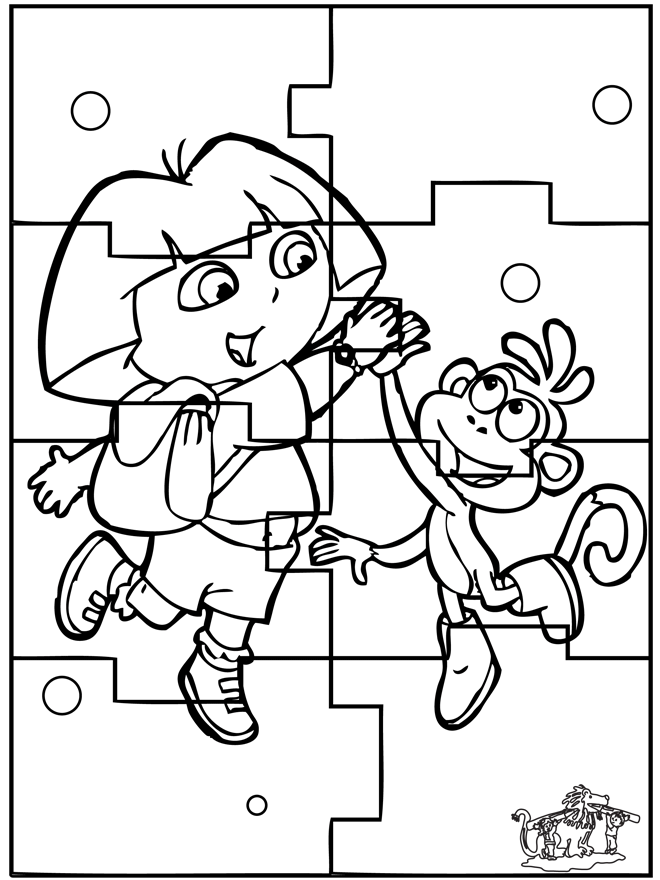 Cartão de Furar Dora - Puzzle