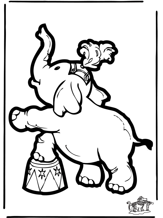 Cartão de Furar Elefante 1 - Animais