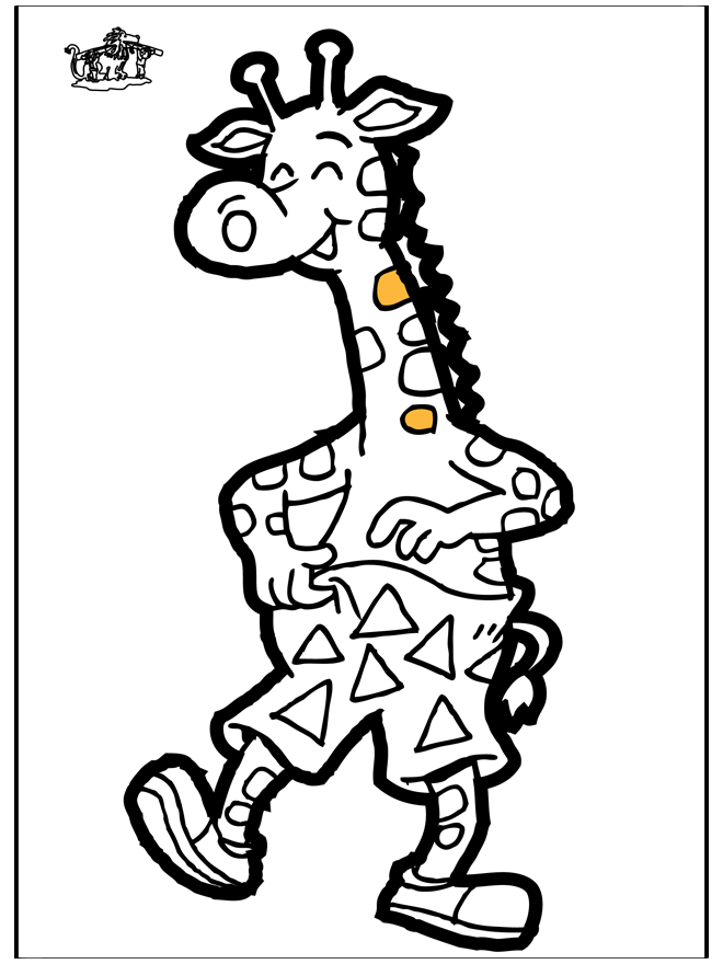 Cartão de Furar - Girafa - Animais