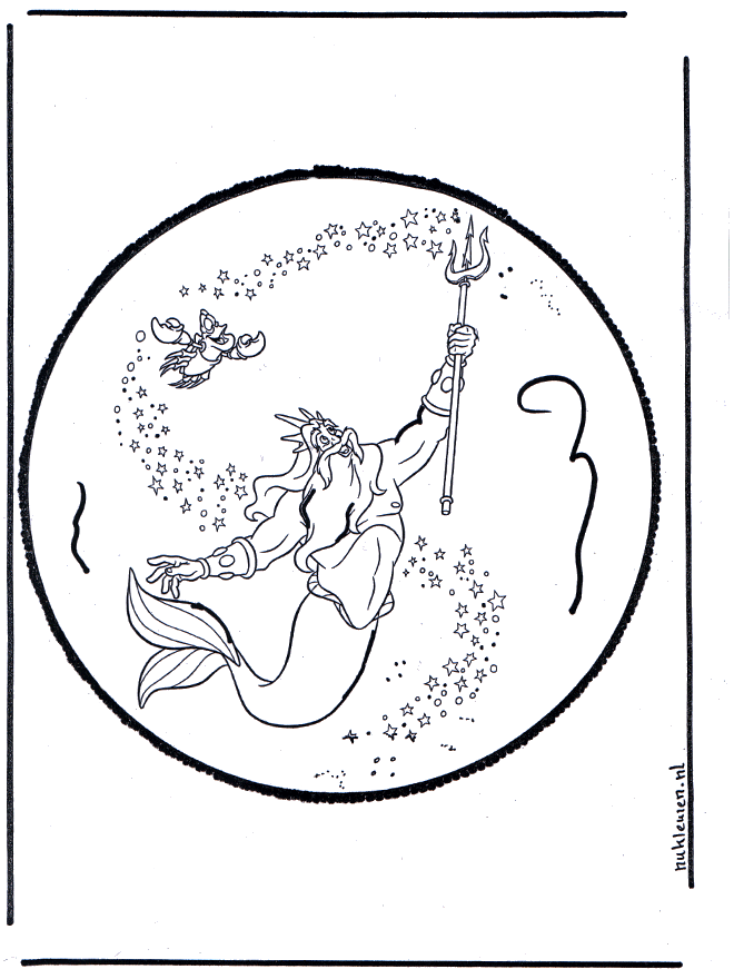 Cartão de picotar - A Pequena Sereia 2 - Personagens de banda desenhada