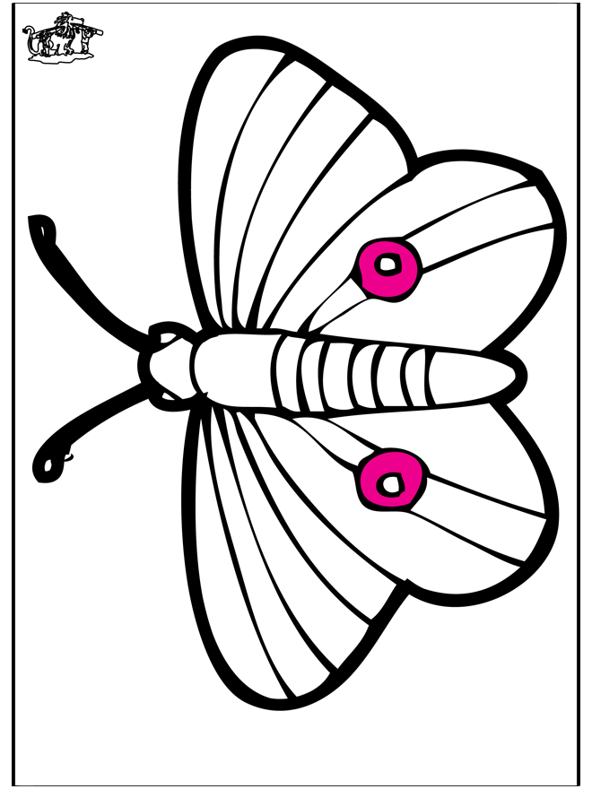 Cartão de picotar - borboleta - Insectos