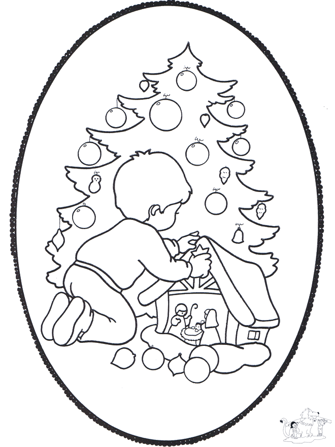 Cartão de picotar de árvore de Natal - Mais