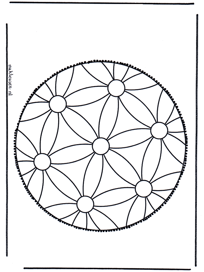 Cartão de picotar mandala 1 - Mandala