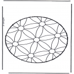 Cartões de picotar - Cartão de picotar mandala 1