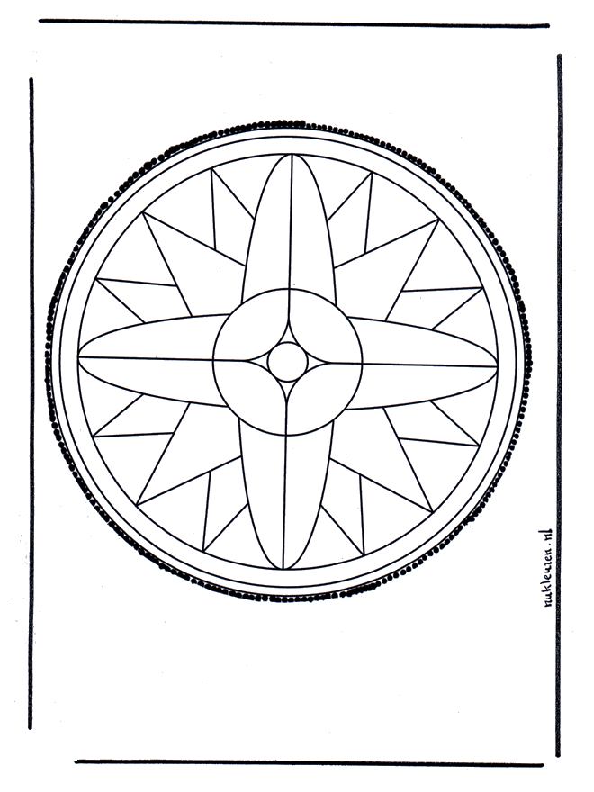 Cartão de picotar mandala 25 - Mandala