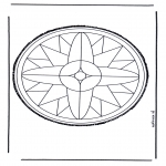 Cartões de picotar - Cartão de picotar mandala 25