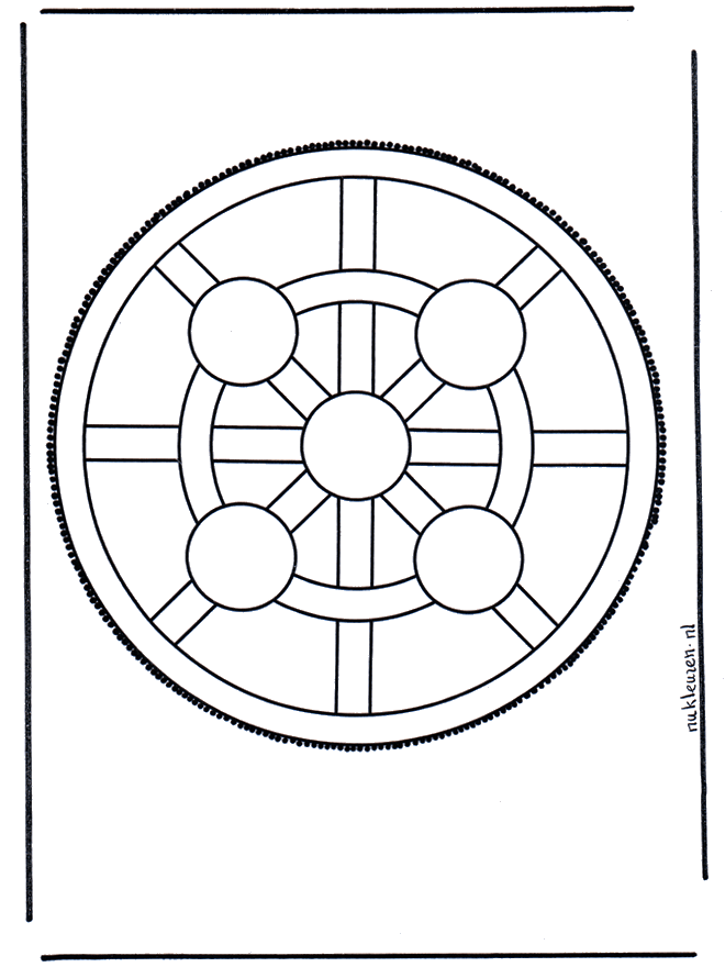 Cartão de picotar mandala 4 - Mandala