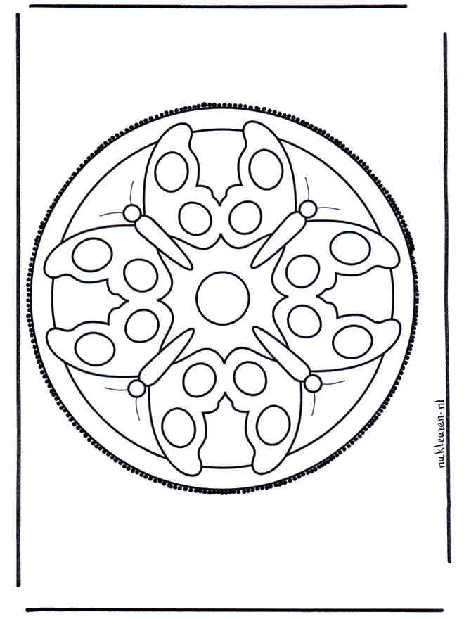 Cartão de picotar mandala 5 - Mandala