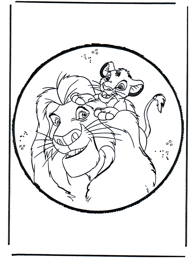 Cartão de picotar - O Rei Leão - Personagens de banda desenhada