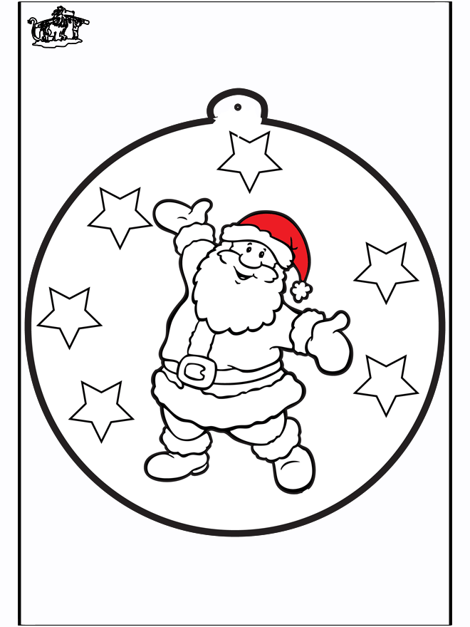 Cartão de picotar - Papai Noel - Cartão de Natal de picotar