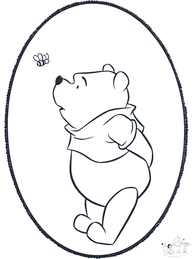 Cartão de picotar Pooh 3 - Personagens de banda desenhada