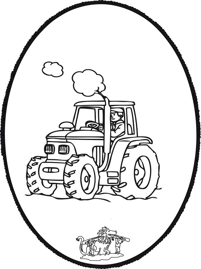 Cartão de picotar tractor - Mais