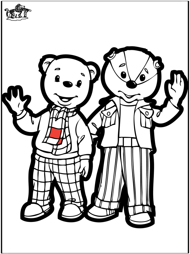 Cartão de picotar - urso pardo - Personagens de banda desenhada