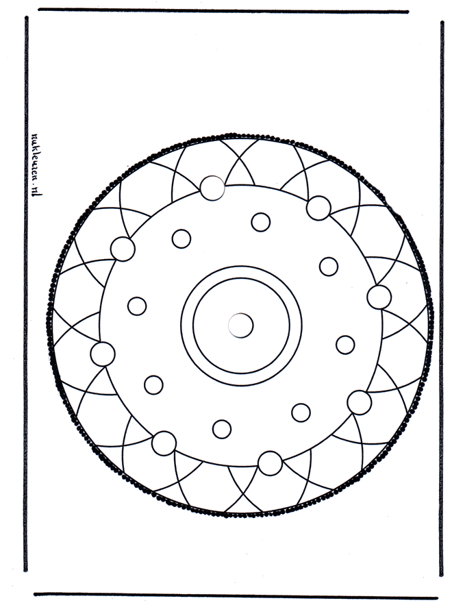 Cartão de picotart 25 - Mandala