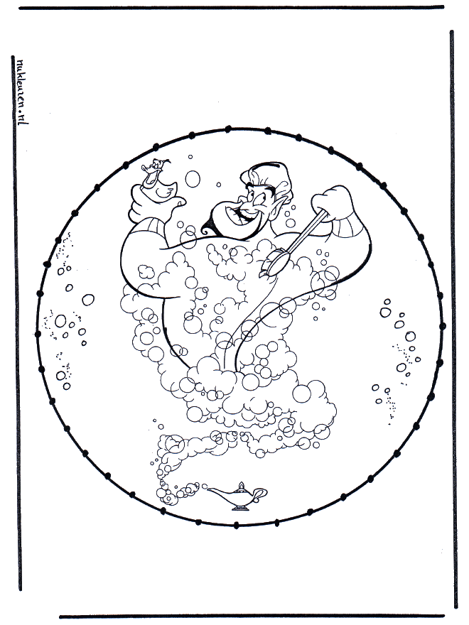 Cartão de recortar - Aladim 1 - Personagens de banda desenhada