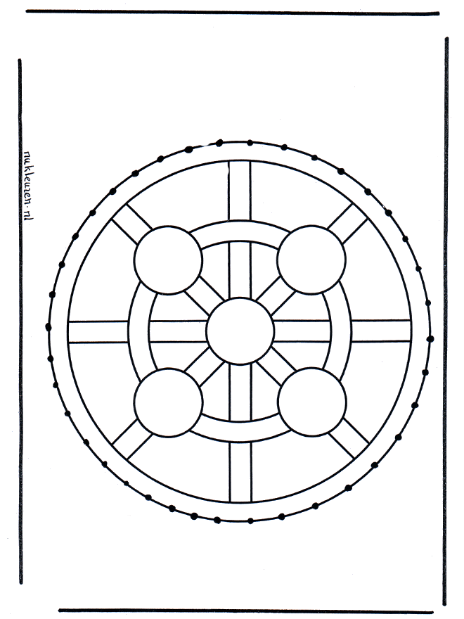 Cartão de recortar animal  - Mandala