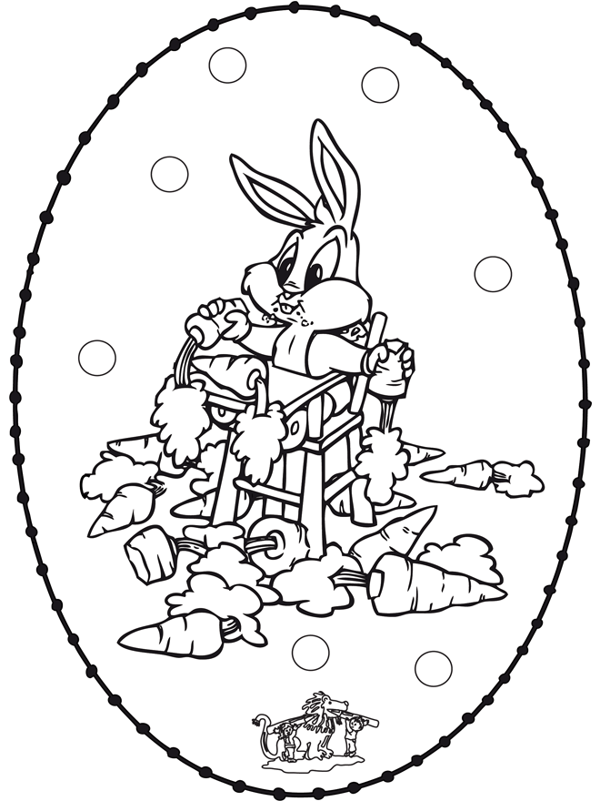 Cartão de recortar coelho - Personagens de banda desenhada