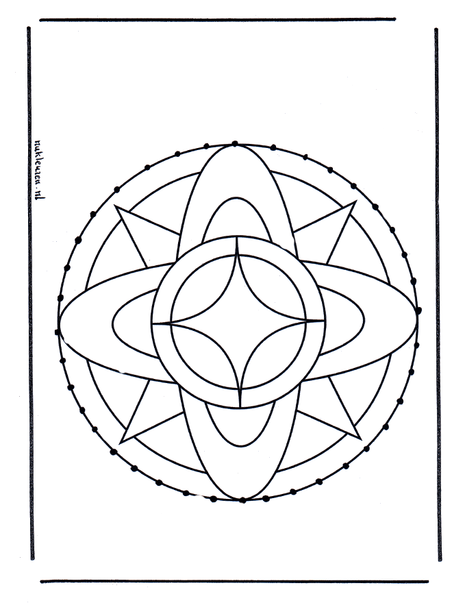 Cartão de recortar mandala  55 - Mandala