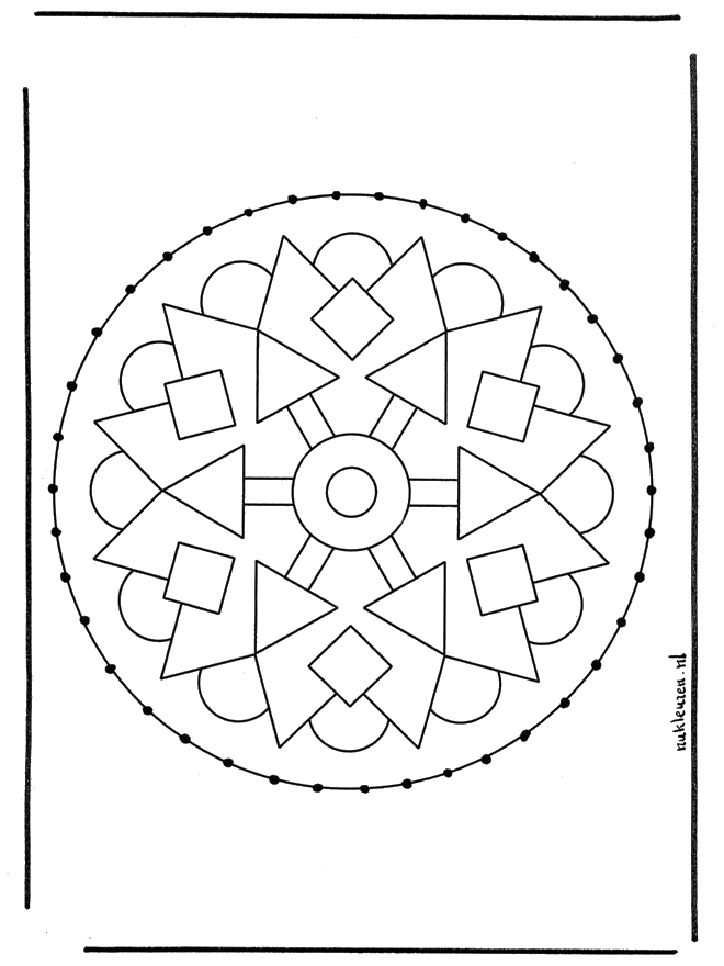 Cartões de recortar mandala 48 - Mandala