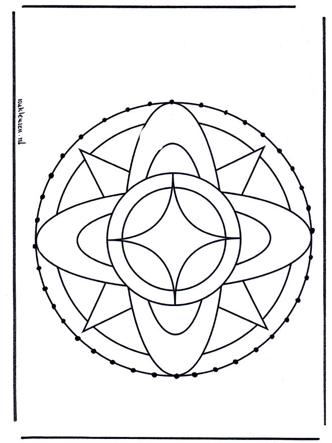 Cartões de recortar mandala 51 - Mandala