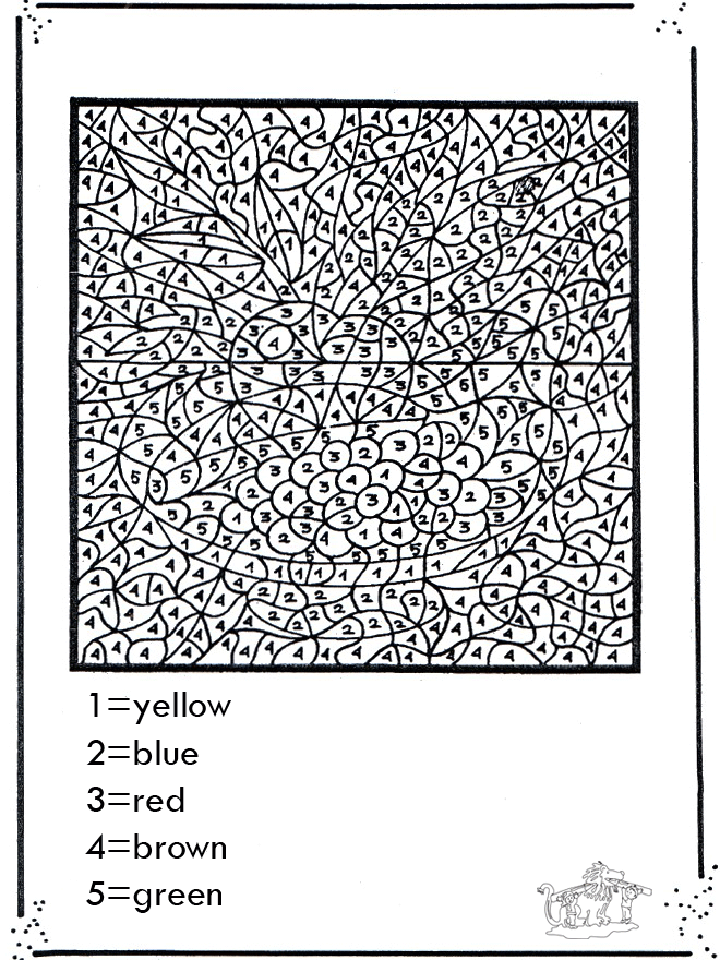 Desenho de Colorir com números: Gato para colorir