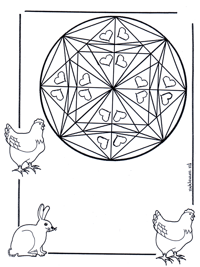 Corações mandalas 1 - Corações mandala