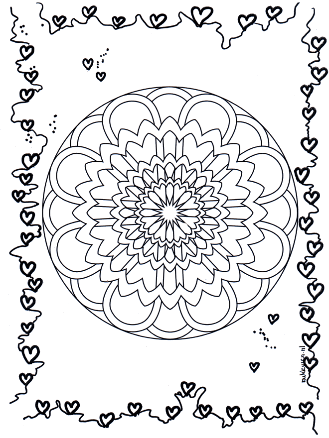 Corações mandalas 3 - Corações mandala