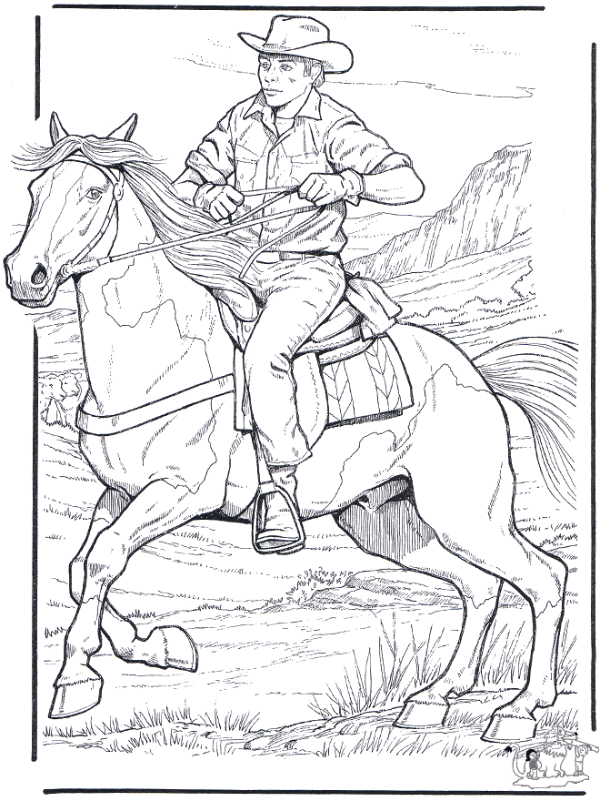 Cowboy com cavalo - Cavalos