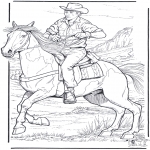 Animais - Cowboy com cavalo