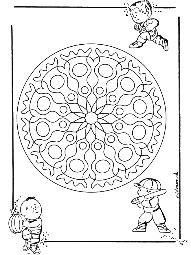 Crianças geo mandala 1 - Mandala de criança